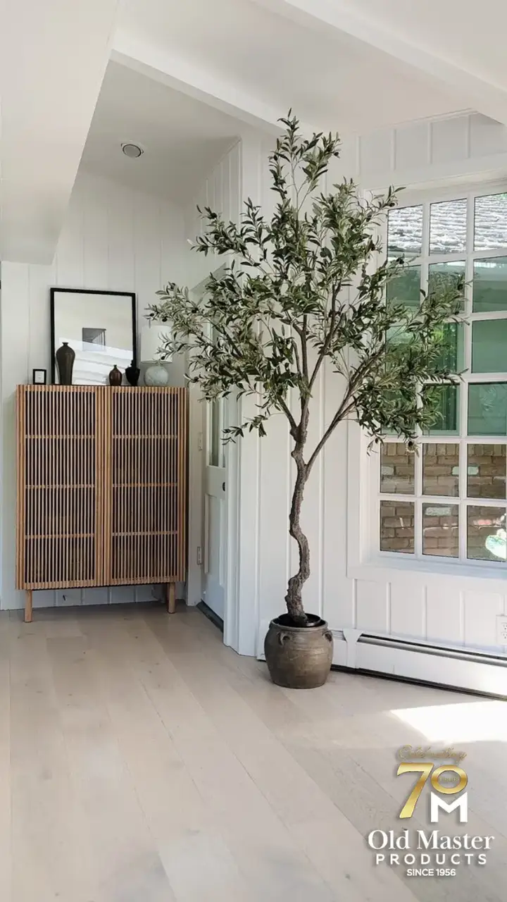 Garrison Legends European Oak Bianca European White Oak Engineered Hardwood, installed in a room