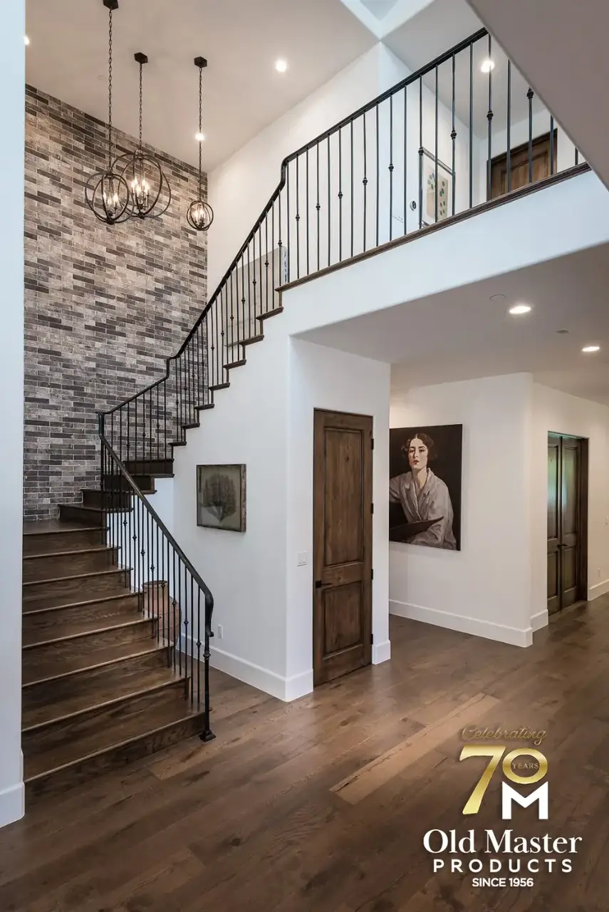 Garrison Legends European Oak Brigitte European White Oak Engineered Hardwood, installed in a room