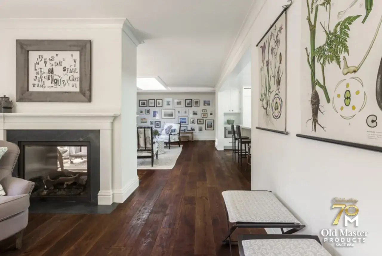 Garrison Legends European Oak Caffe European White Oak Engineered Hardwood, installed in a room