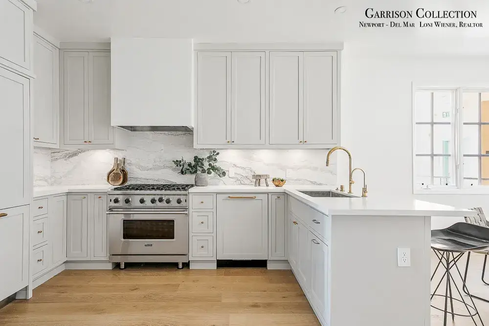 Garrison Newport European Oak Del Mar European White Oak Engineered Hardwood, installed in a room