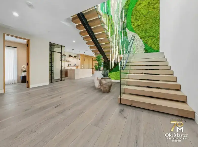 Garrison Legends European Oak Glenwood European White Oak Engineered Hardwood, installed in a room