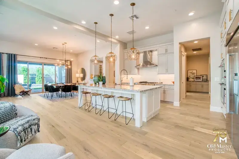 Garrison Legends European Oak Lodi European White Oak Engineered Hardwood, installed in a room
