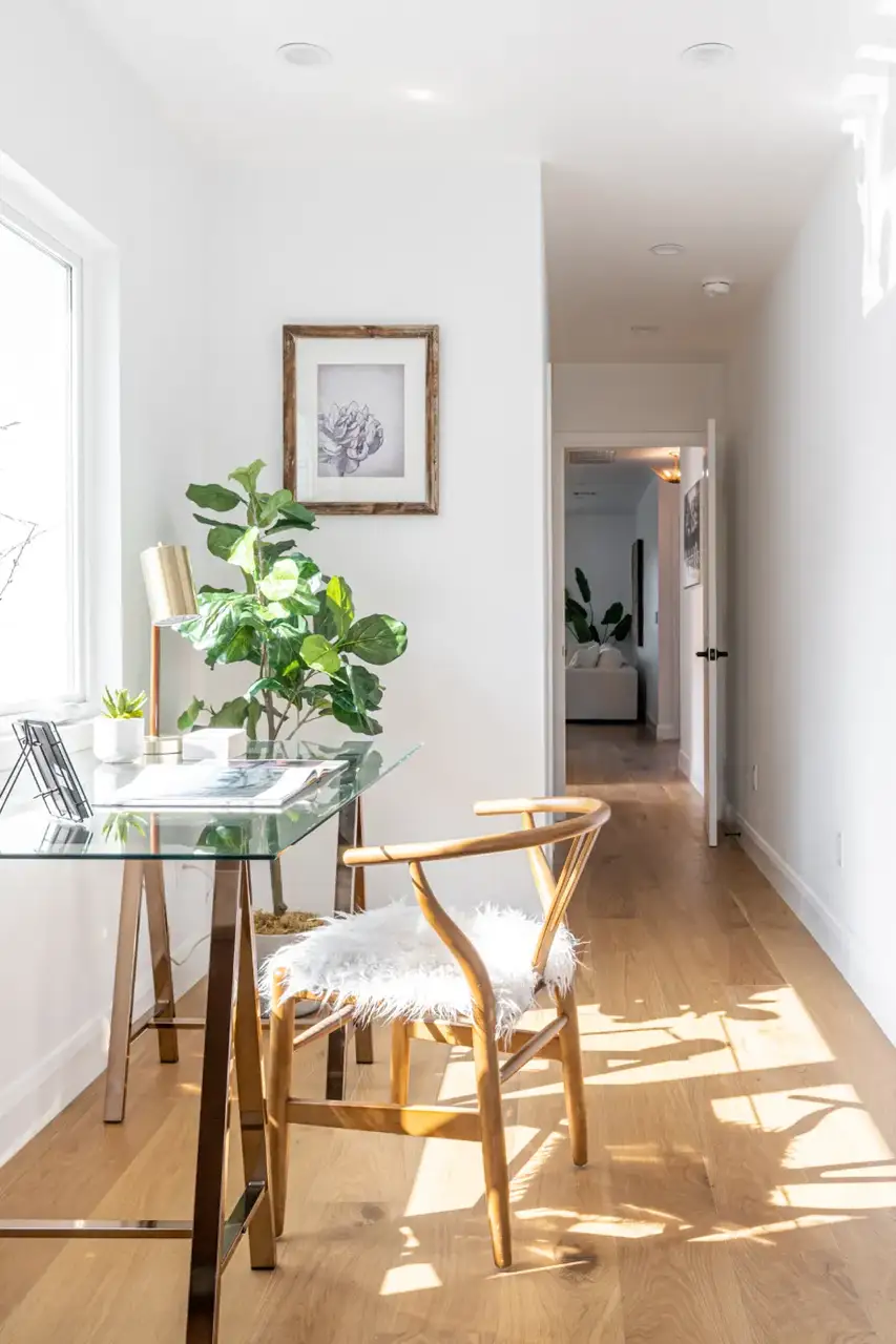 Garrison Newport European Oak Pebble Beach European White Oak Engineered Hardwood, installed in a room