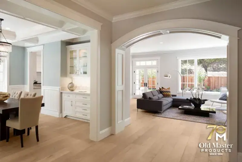 Garrison Legends European Oak Provence European White Oak Engineered Hardwood, installed in a room