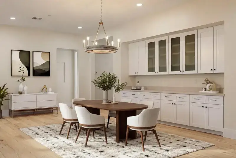 Garrison Newport European Oak Shell Beach European White Oak Engineered Hardwood, installed in a room