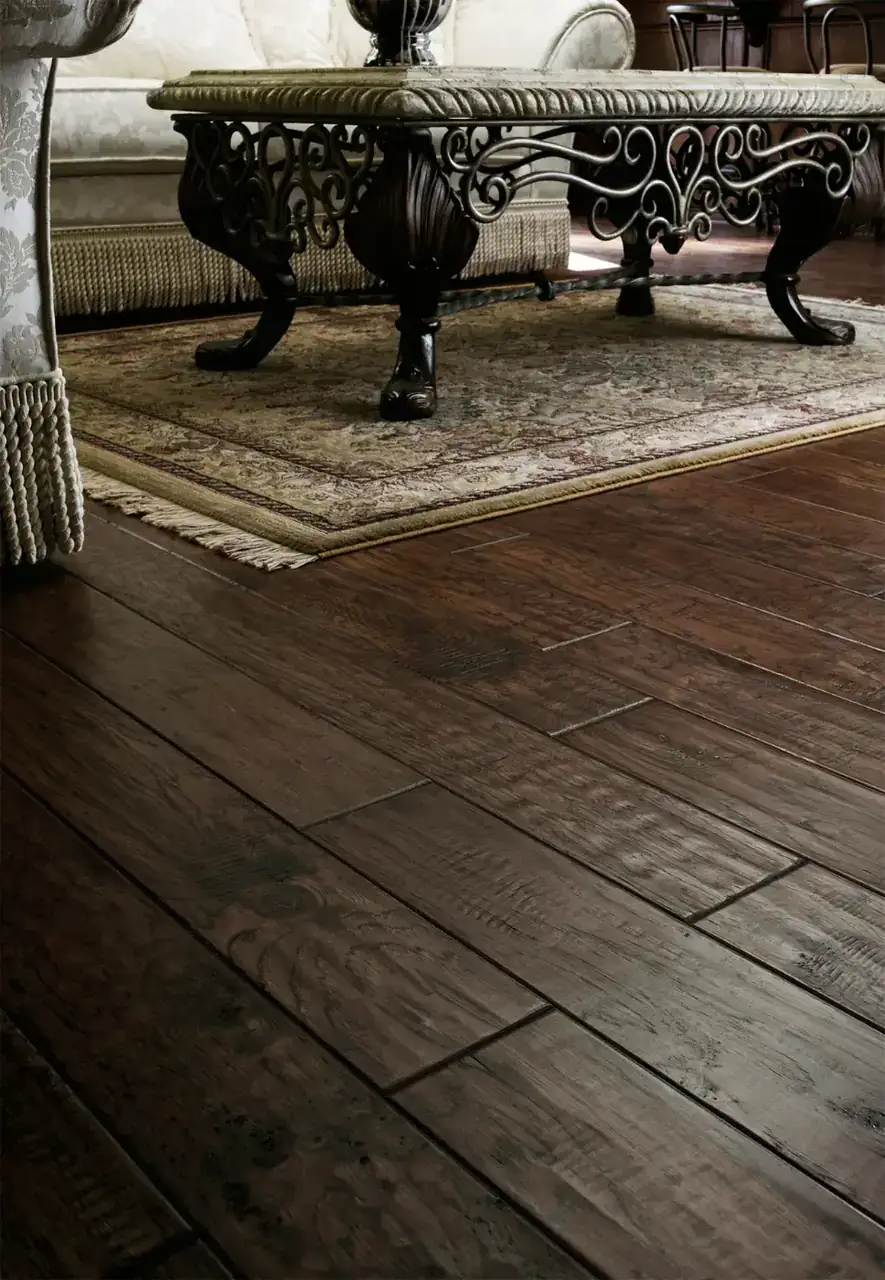 Garrison Carolina Classic Charlotte Hickory Engineered Hardwood, installed in a room