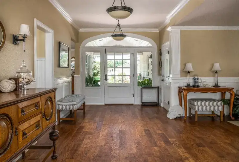 Garrison Carolina Classic Salem Hickory Engineered Hardwood, installed in a room