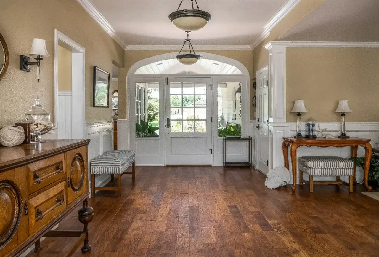 Garrison Carolina Classic Salem Hickory Engineered Hardwood, installed in a room