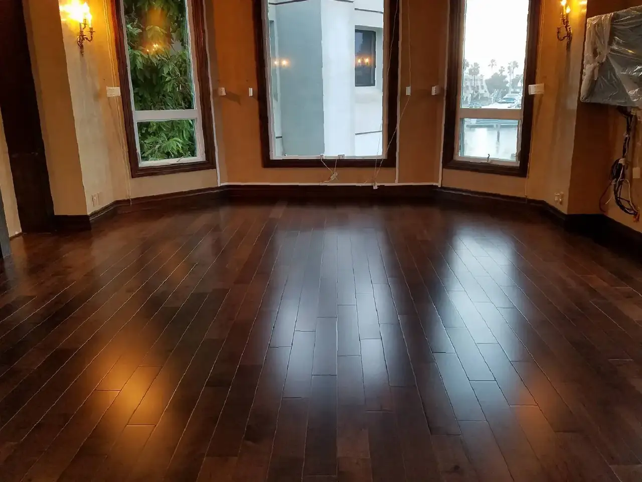 Garrison Garrison II Smooth Espresso – Smooth Maple Engineered Hardwood, installed in a room