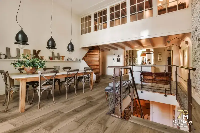 Garrison Legends Natural Walnut Engineered Hardwood, installed in a room