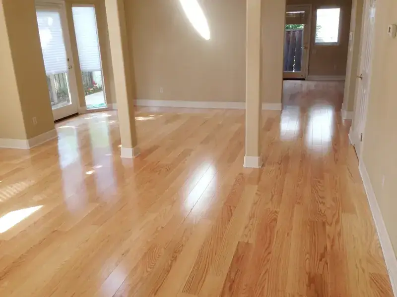 Garrison Crystal Valley Red Oak Natural – 3¼” Engineered Hardwood, installed in a room