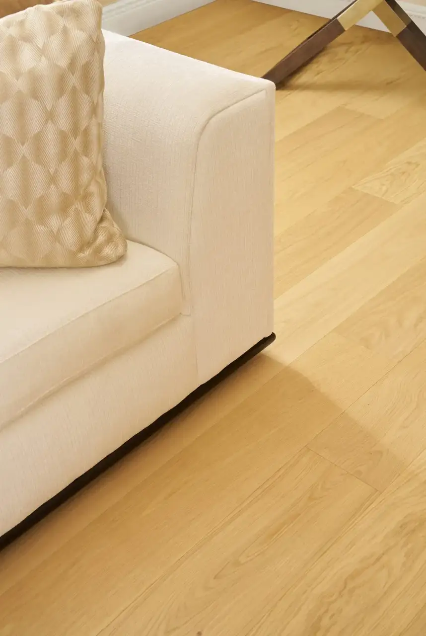 Garrison Allora Sella Select 9-1/2″ European Oak Engineered Hardwood, installed in a room