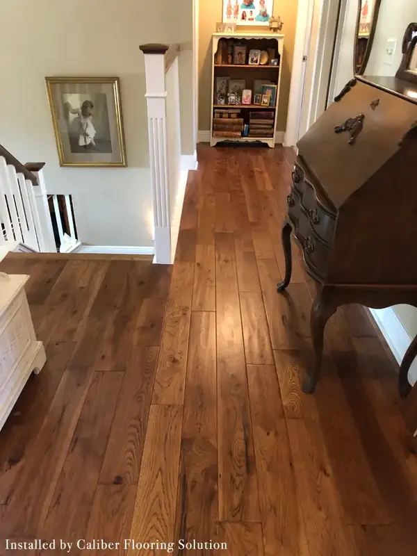 Garrison Garrison II Distressed White Oak Autumn – Distressed Engineered Hardwood, installed in a room