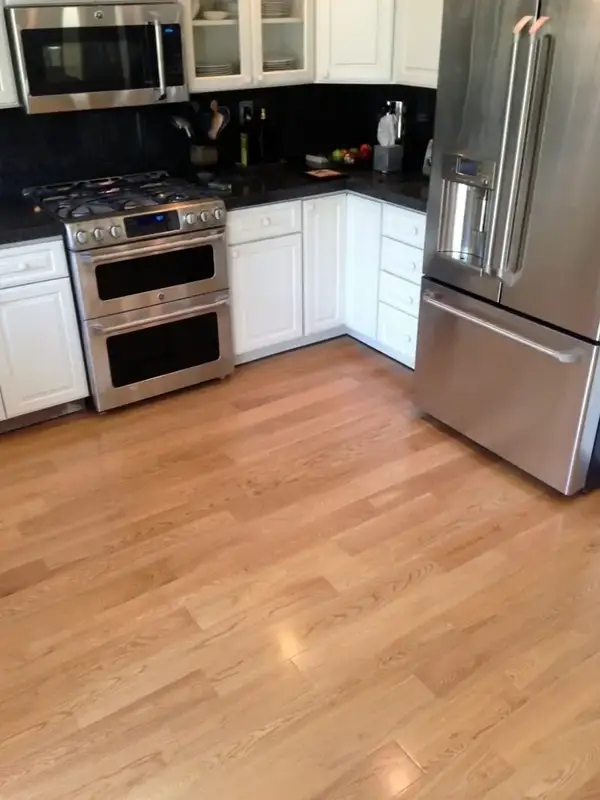 Garrison Crystal Valley White Oak Natural – 5″ Engineered Hardwood, installed in a room