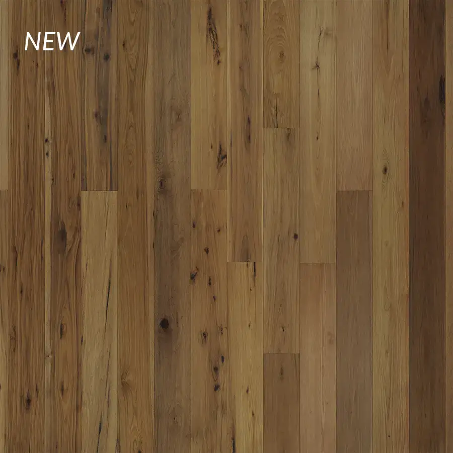 Hallmark Floors True Azalea Hickory Engineered Hardwood, installed in a room