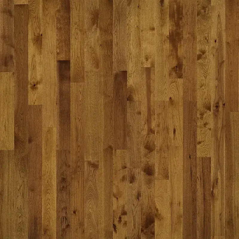 Hallmark Floors American Traditional Classics Buckskin Hickory Engineered Hardwood, installed in a room