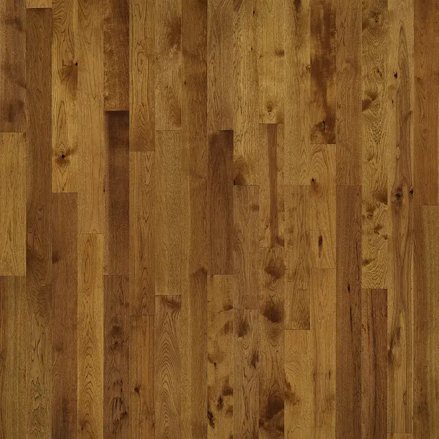 Hallmark Floors American Traditional Classics Buckskin Hickory Engineered Hardwood, installed in a room