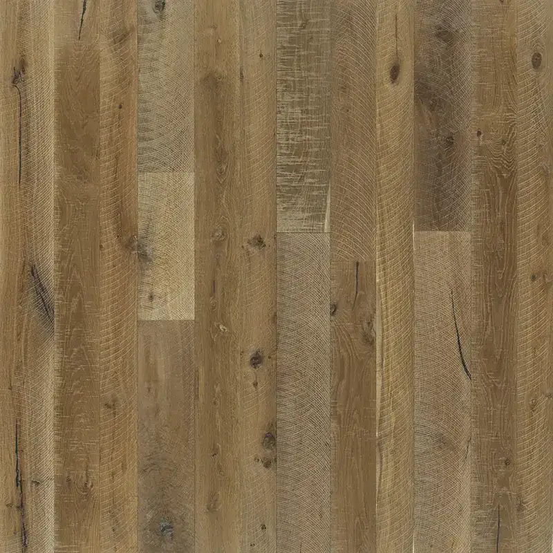 Hallmark Floors Organic 567 Gunpowder Oak Engineered Hardwood, installed in a room