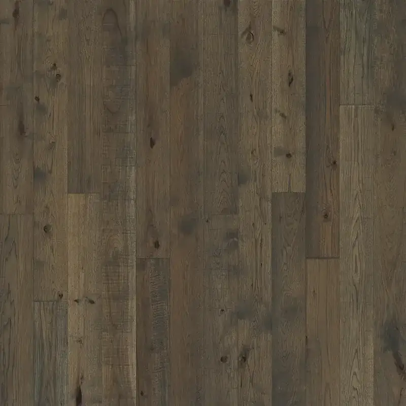 Hallmark Floors Grain & Saw Hoffman Hickory Engineered Hardwood, installed in a room