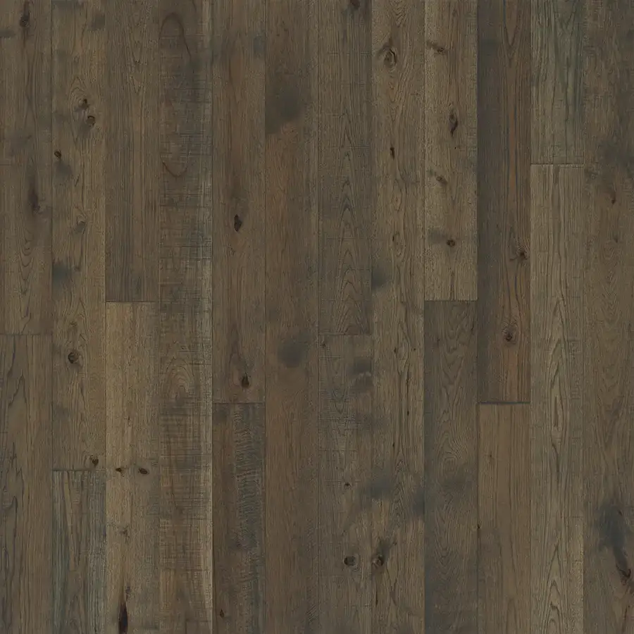 Hallmark Floors Grain & Saw Hoffman Hickory Engineered Hardwood, installed in a room