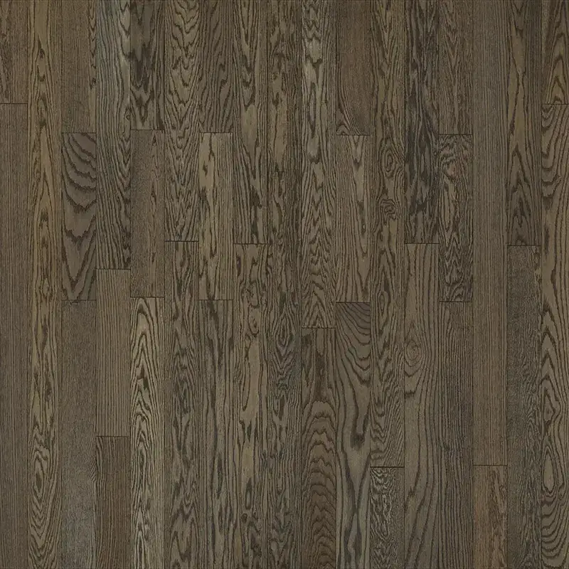 Hallmark Floors Crestline Solid Hunter Red Oak Solid Hardwood, installed in a room