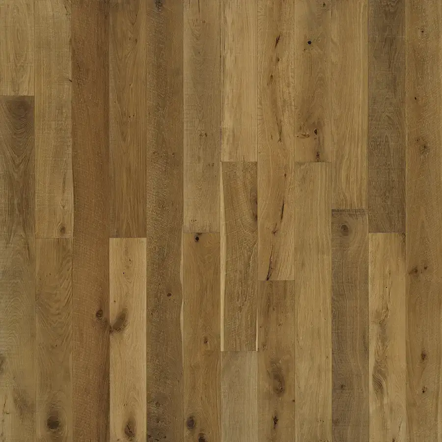 Hallmark Floors Grain & Saw Morris Oak Engineered Hardwood, installed in a room