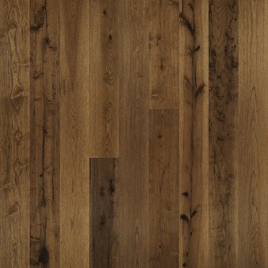 Hallmark Floors Avenue Newbury Hickory Engineered Hardwood, installed in a room
