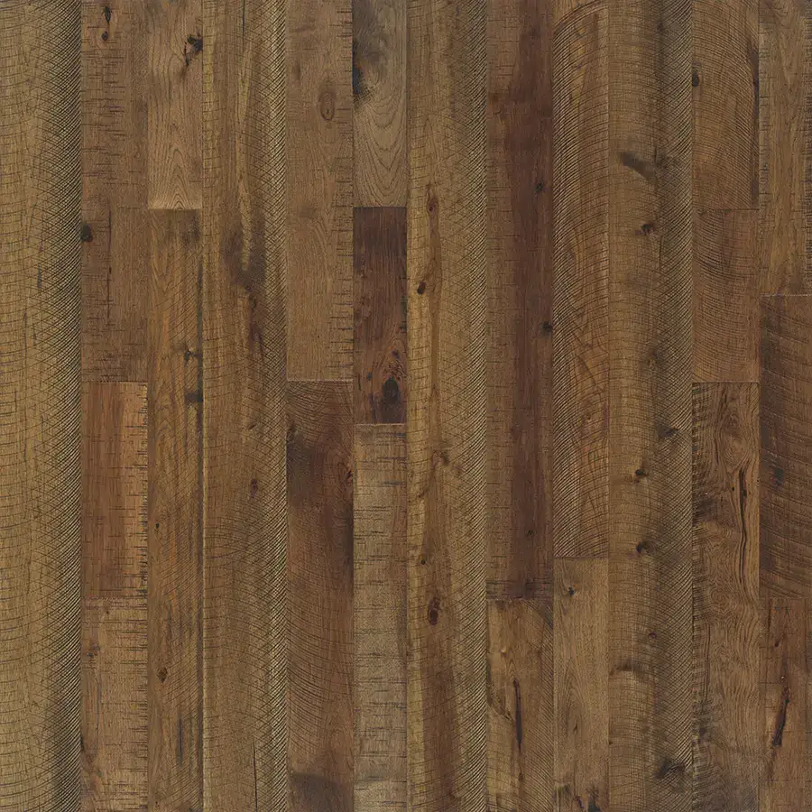 Hallmark Floors Organic 567 Oolong Hickory Engineered Hardwood, installed in a room