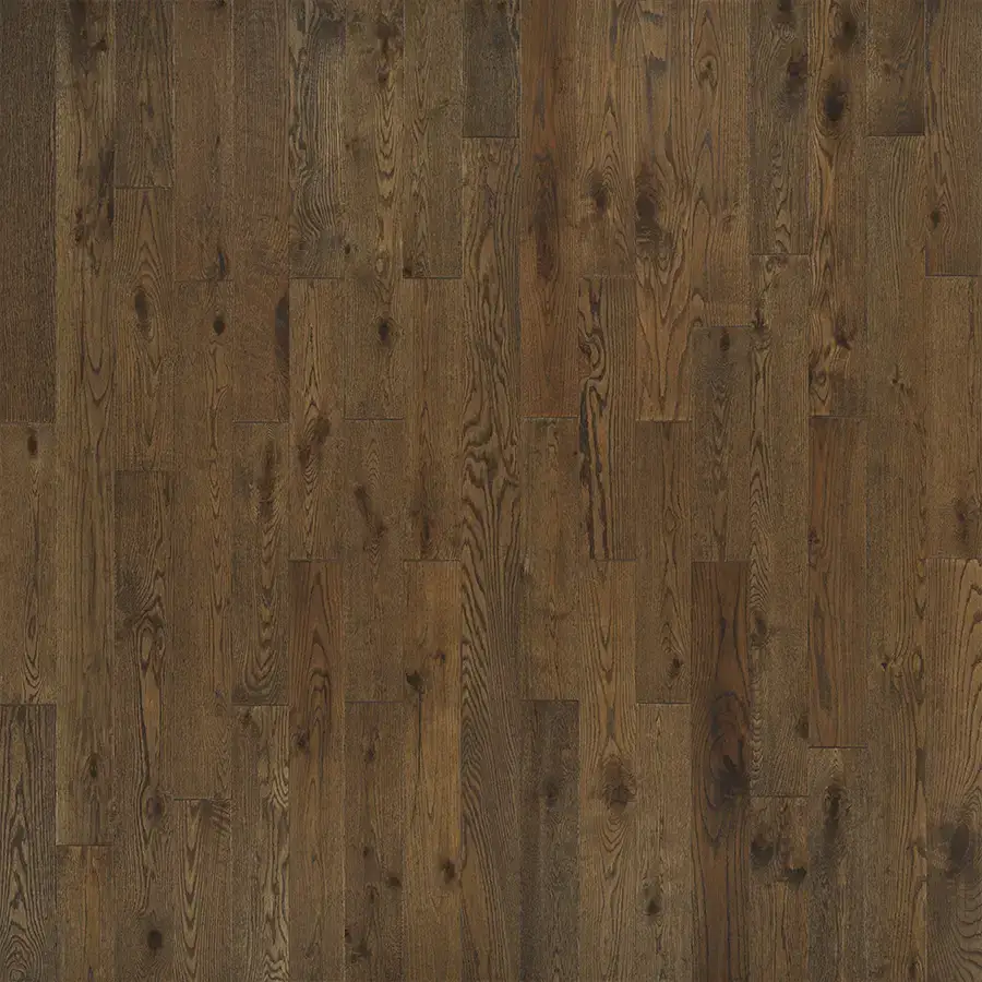 Hallmark Floors Crestline Solid Porter Red Oak Solid Hardwood, installed in a room