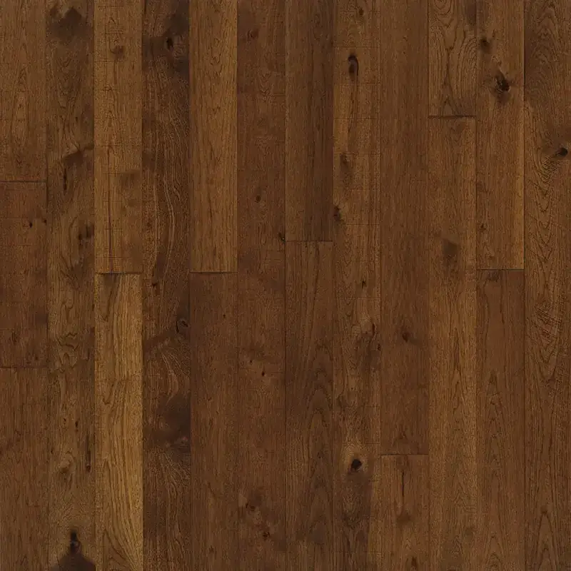 Hallmark Floors Grain & Saw Stickley Hickory Engineered Hardwood, installed in a room