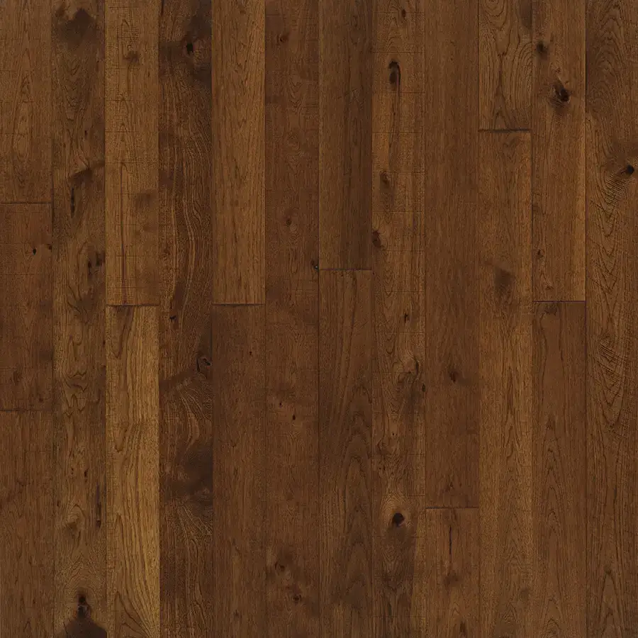 Hallmark Floors Grain & Saw Stickley Hickory Engineered Hardwood, installed in a room