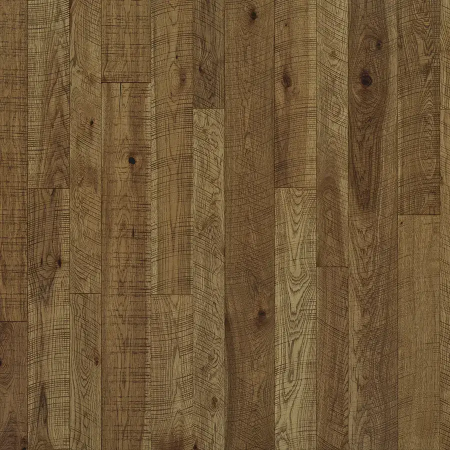 Hallmark Floors Organic 567 Valarian Hickory Engineered Hardwood, installed in a room