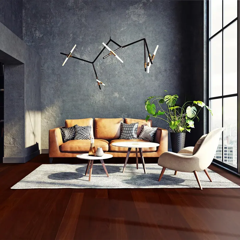 Hennessy Wood Floors Exotic Santos Mahogany Engineered Hardwood, room view