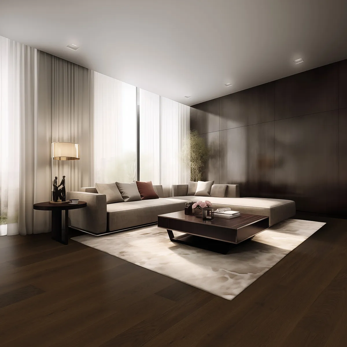 Hennessy Wood Floors Select + Sepia 6 French Oak Engineered Hardwood, room view