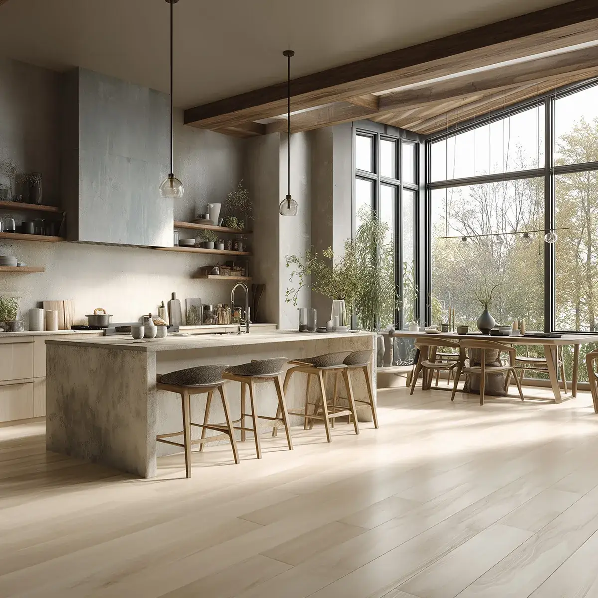 Hennessy Wood Floors Standard Natural Maple Engineered Hardwood, room view