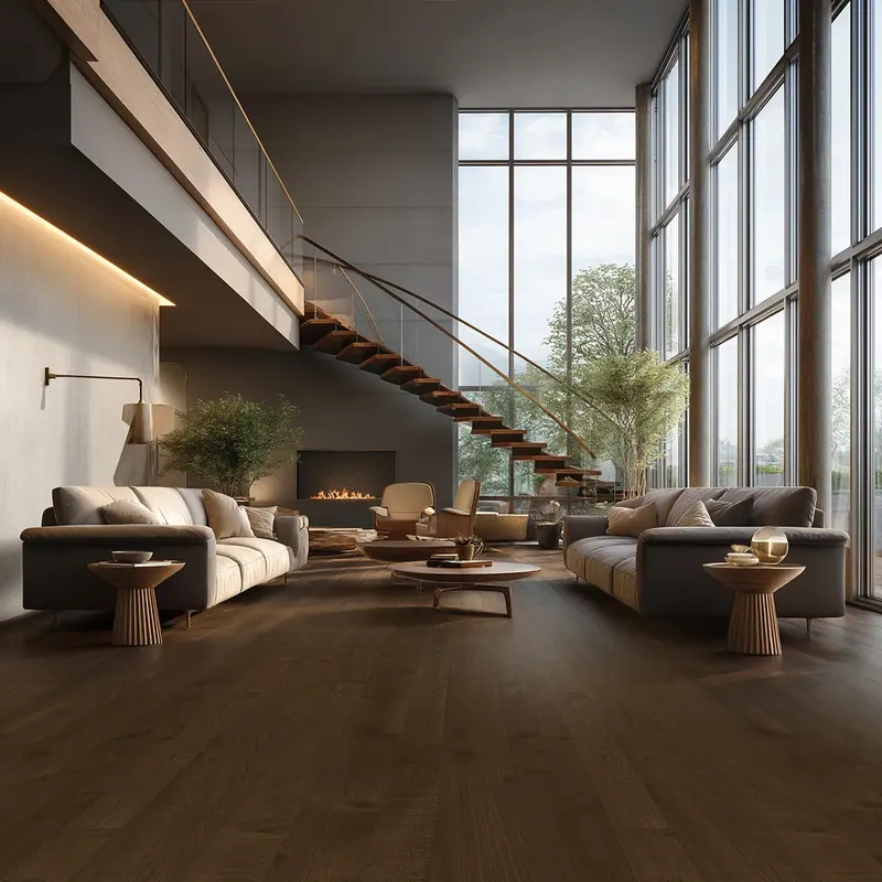 Hennessy Wood Floors Standard Truffle Maple Engineered Hardwood, room view