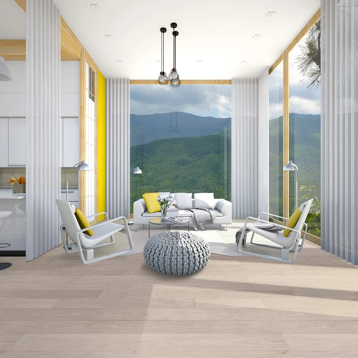 Hennessy Wood Floors Supreme Alba 4 French Oak Engineered Hardwood, room view