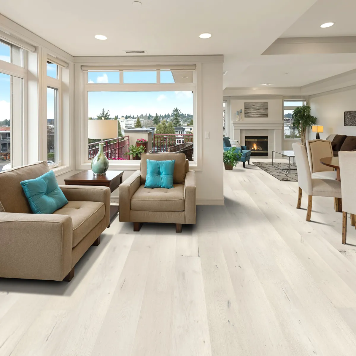 Hennessy Wood Floors Supreme Perla French Oak Engineered Hardwood, room view