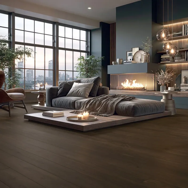Hennessy Wood Floors Supreme Sepia 4 French Oak Engineered Hardwood, room view