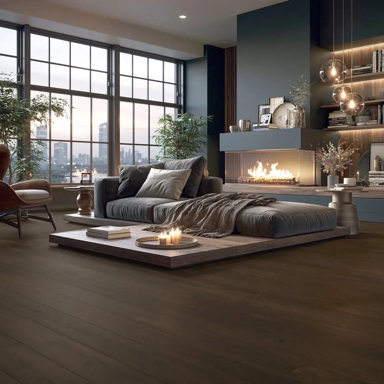 Hennessy Wood Floors Supreme Sepia 4 French Oak Engineered Hardwood, room view