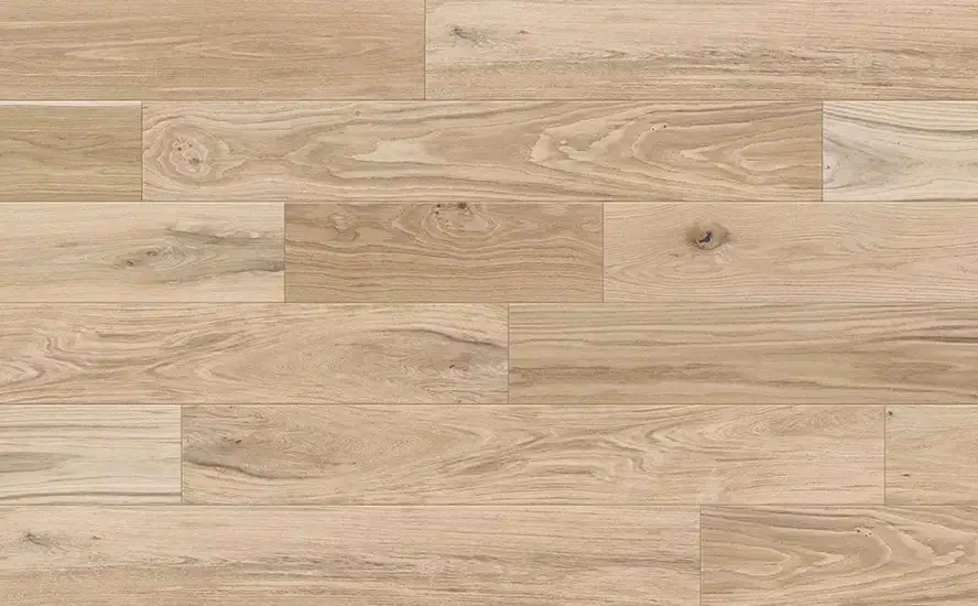 Johnson Hardwood Countryside Oak Driftwood European Oak Engineered Hardwood, installed in a room