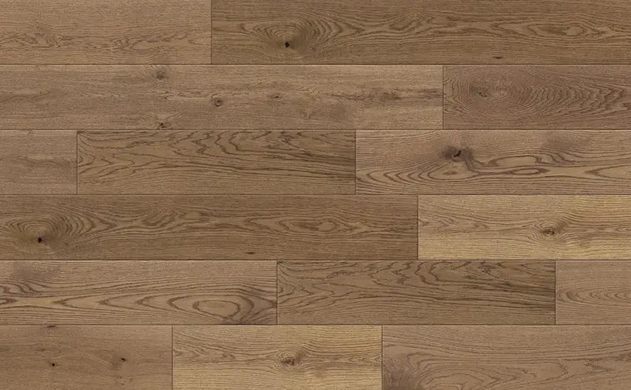 Johnson Hardwood Countryside Oak Almond European Oak Engineered Hardwood, installed in a room