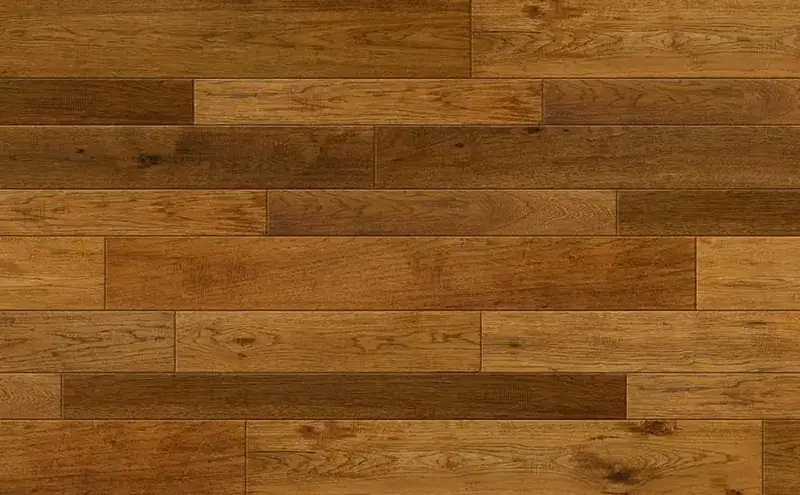 Johnson Hardwood Tuscan Sienna Hickory Engineered Hardwood, installed in a room