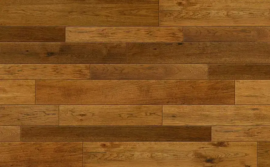 Johnson Hardwood Tuscan Sienna Hickory Engineered Hardwood, installed in a room