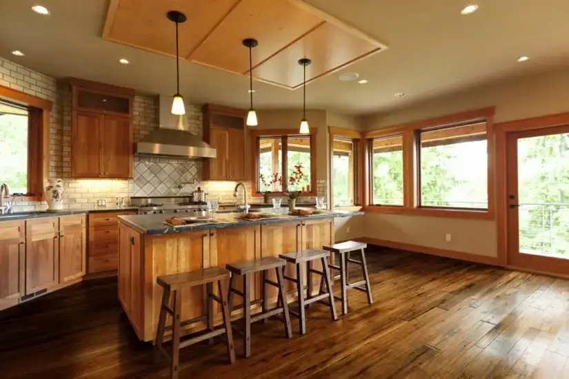 Johnson Hardwood Tuscan Toscana Hickory Engineered Hardwood, installed in a room