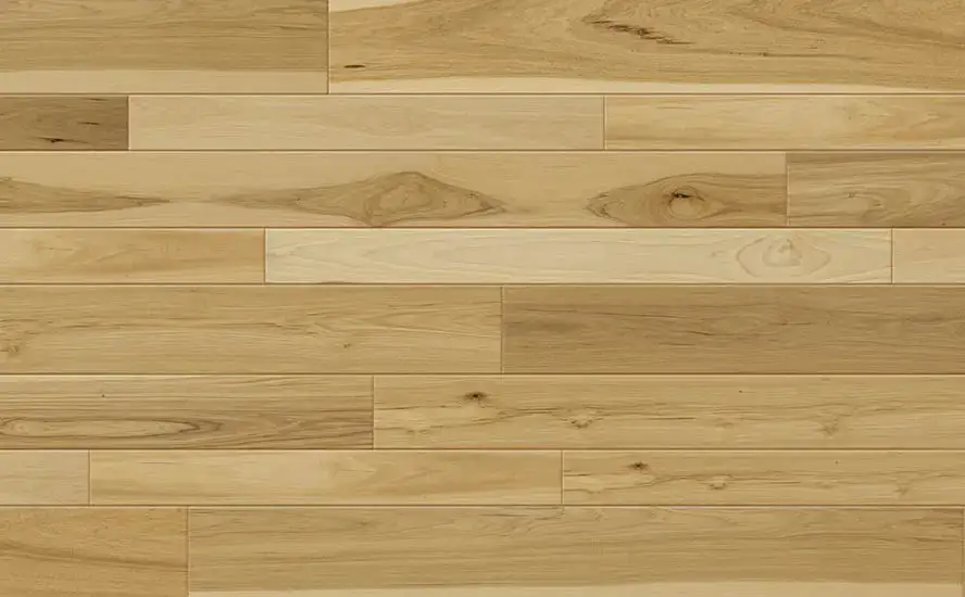 Johnson Hardwood Tuscan Casentino Hickory Engineered Hardwood, installed in a room