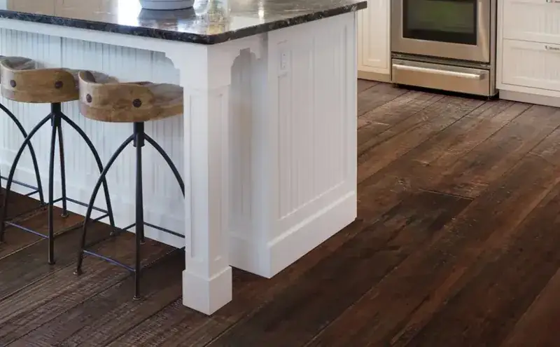 Johnson Hardwood English Pub Brandy Wine Maple Engineered Hardwood, installed in a room