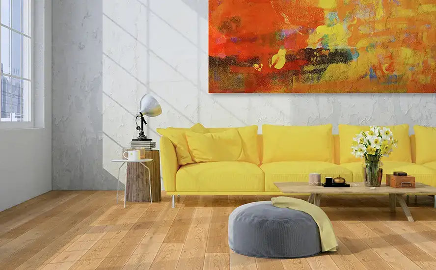 Johnson Hardwood Grand Chateau Alswick European Oak Engineered Hardwood, installed in a room