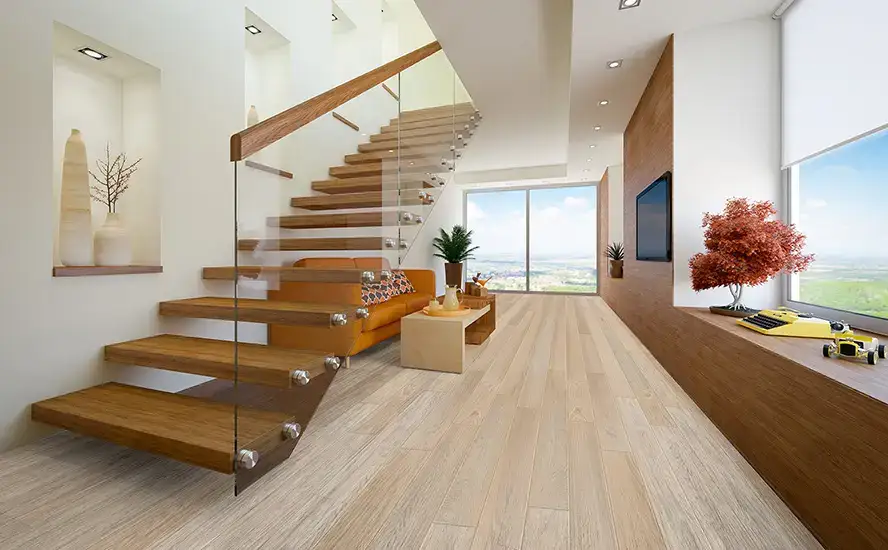 Johnson Hardwood Oak Grove Shumard - Premium European Oak Engineered Hardwood, installed in a room