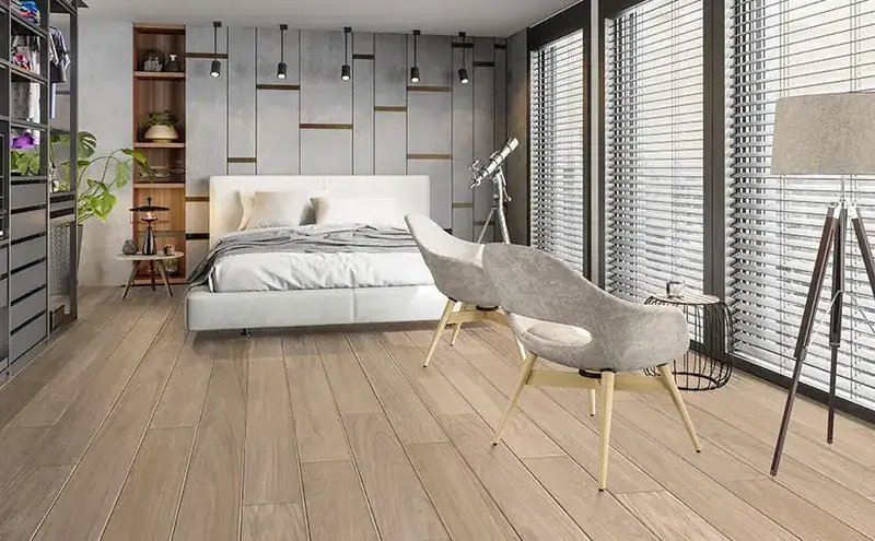 Johnson Hardwood Oak Grove Chestnut - Premium European Oak Engineered Hardwood, installed in a room